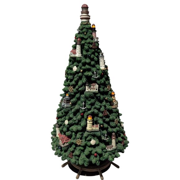 DANBURY MINT Captain's Lighthouse Christmas Tree Nautical ** Some Lights Down - Picture 10 of 10
